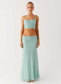 Amoura Sequin Cowl Top - Mint Sage