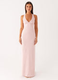 Desi Halterneck Maxi Dress - Pink
