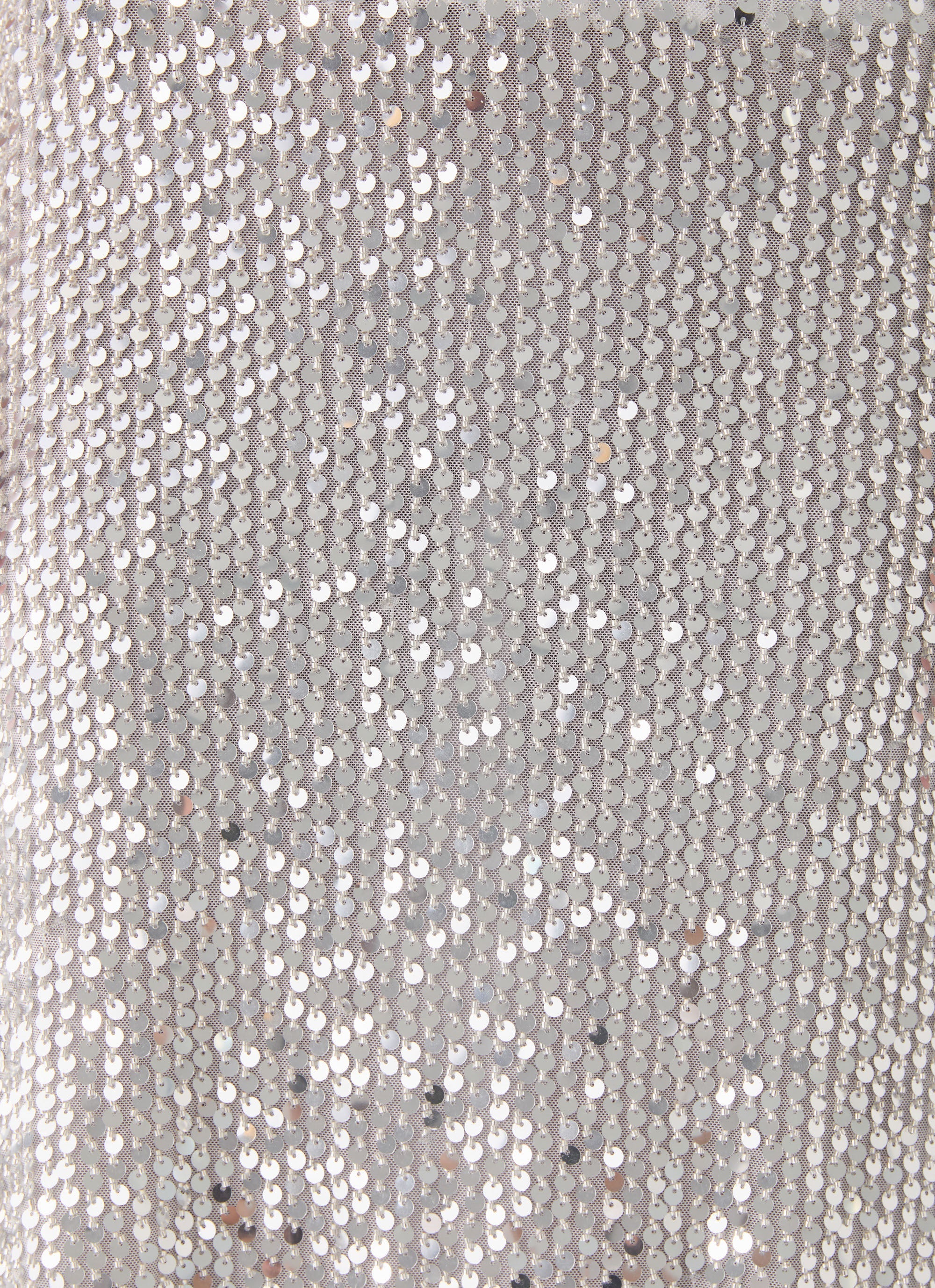 Evodia Sequin Midi Skirt - Silver