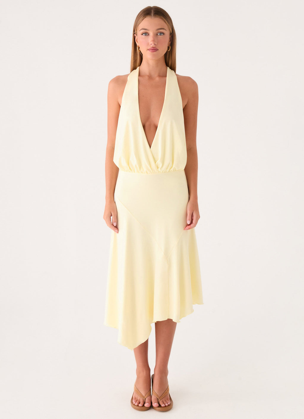 Ignite It Midi Dress - Lemon