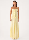Marcia Flower Maxi Dress - Yellow