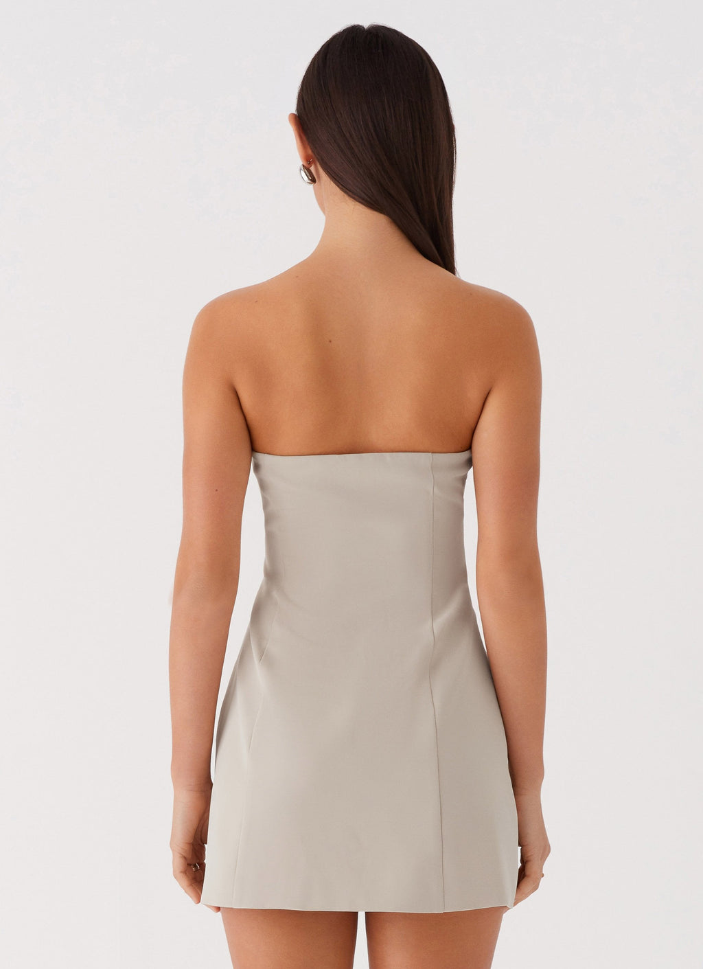 Ayanna Strapless Mini Dress - Beige