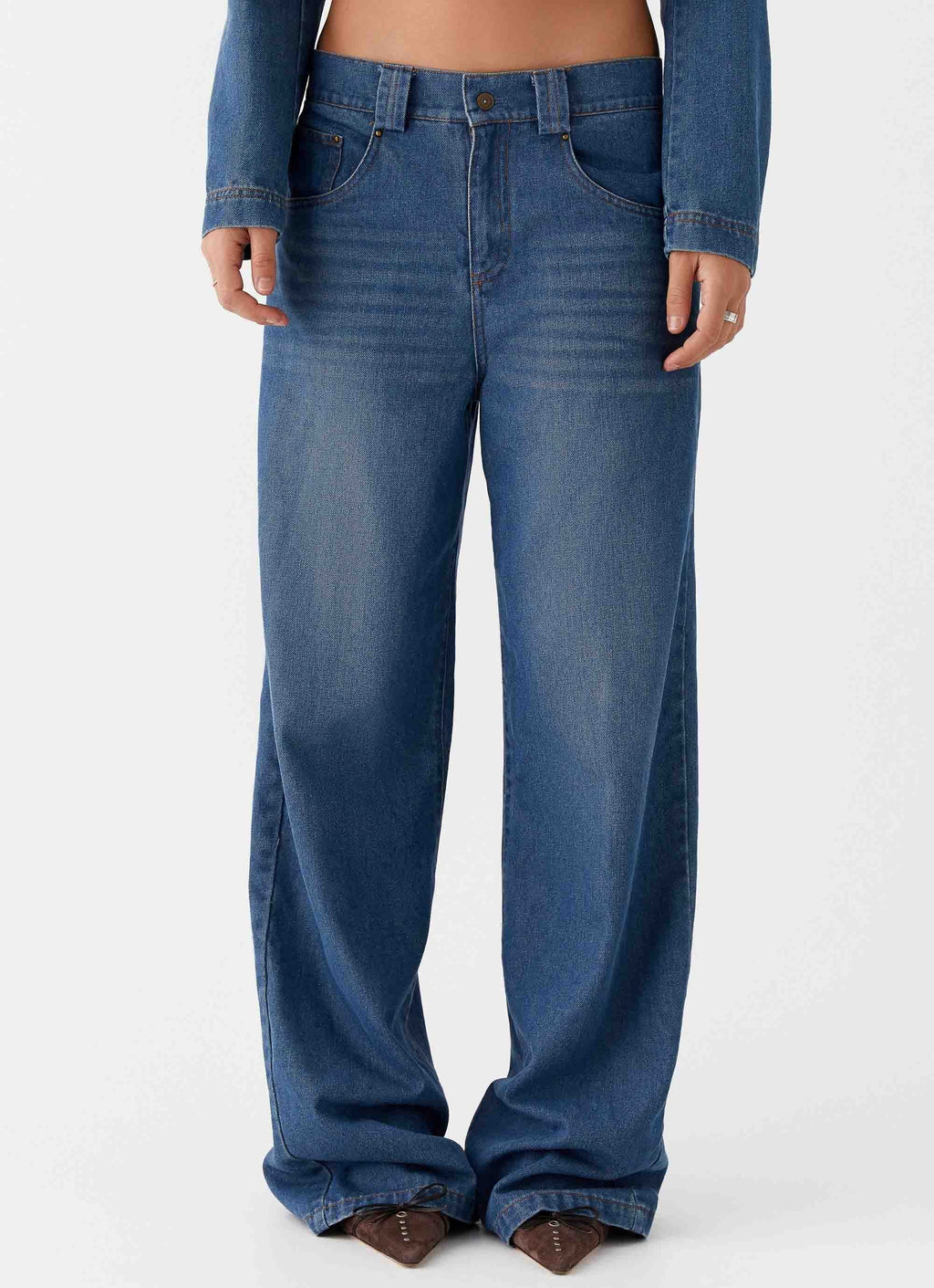 Ride Elegant Baggy Jeans - Vintage Blue Wash
