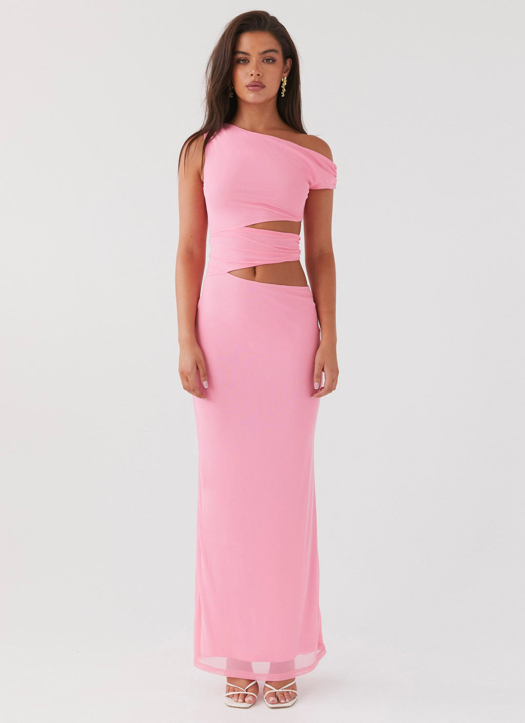 Margot One Shoulder Maxi Dress - Candy