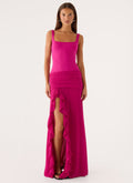 Satellite Maxi Dress - Deep Red