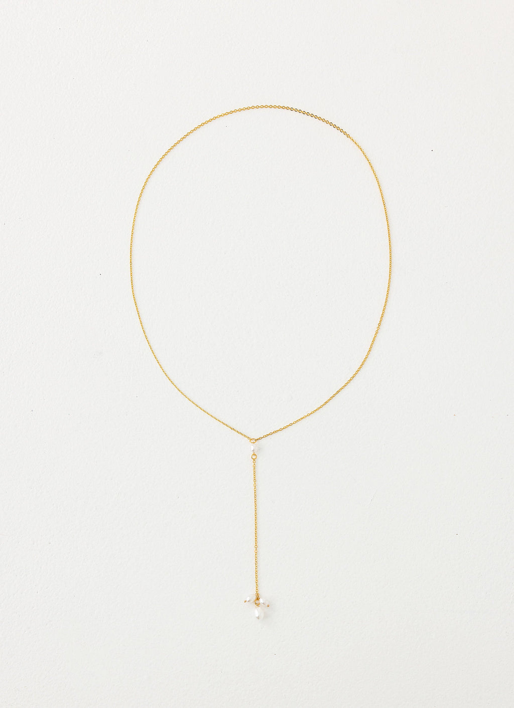 Silhouette Pearl Necklace - Gold