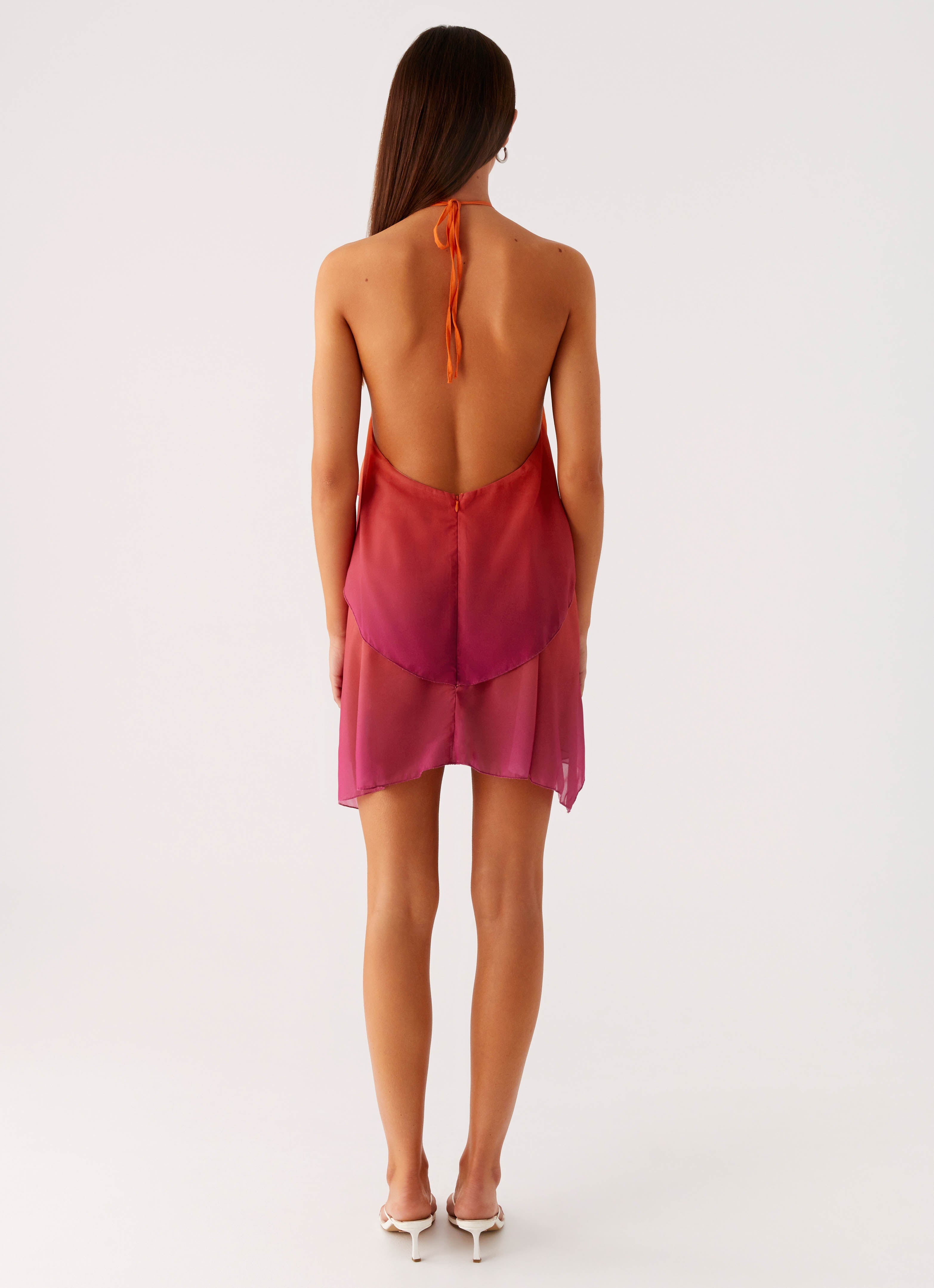 Twin Flame Mini Dress - Orange Gradient