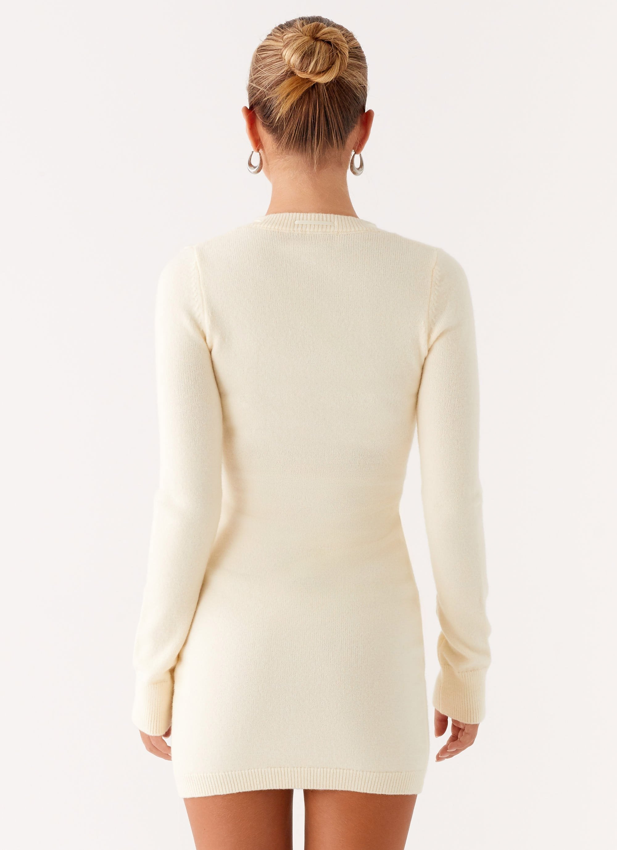 Zaffia Knit Mini Dress - Ivory